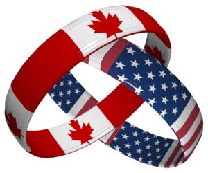 13283745 - canada and usa: symbol for the close relationship between the two countries