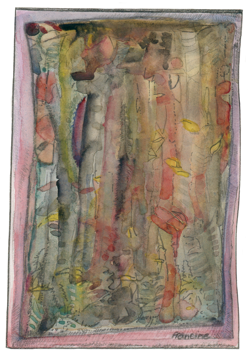 rain forest 3 Francine Kuypers watercolour "Rain Forest 3"