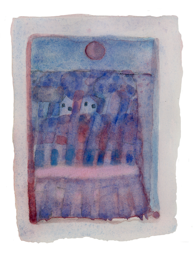 the blue hour Francine Kuypers watercolour "The Blue Hour"
