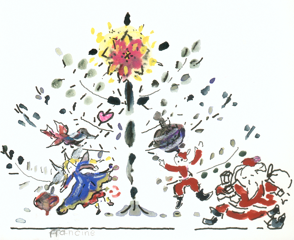 xmas 2 Francine Kuypers watercolour "Xmas 2"