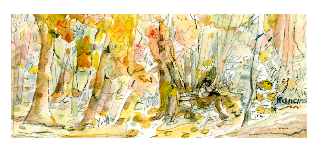 autumn park Francine Kuypers watercolour "Autumn Park"